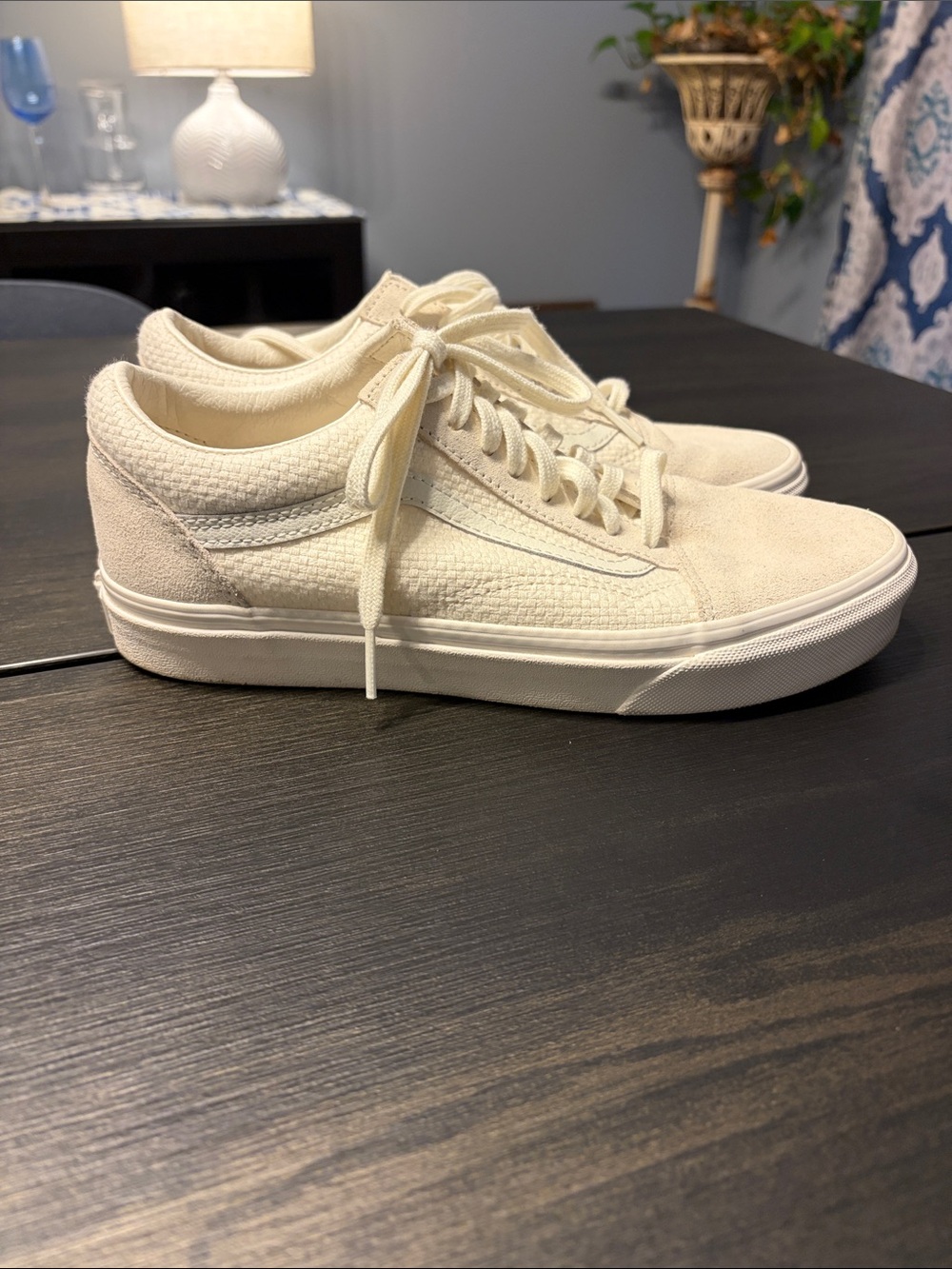 Vans Old Skool Woven Check Marshmallow Women 9 / Men 7.5